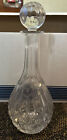 VINTAGE BLOCK CRYSTAL HAND BLOWN CUT WINE DECANTER OLYMPIC WITH STOPPER POLAND