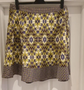 Maine Ladies Cotton Abstract Print Flared Skirt Size 20 - Picture 1 of 5
