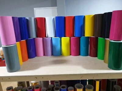 STICKY ART UK A5 Vinyl Sign Cutter Sheets - 25 Colours - Self Adhesive Shiny Gloss Cricut