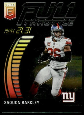 2023 Donruss Elite #FT-SB Saquon Barkley Full Throttle Green New York Giants - Image 1 of 2