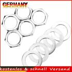 3/8 Inch Guitar Bass Socket Nut Gasket Connector Washer Nuts Set (Silver)
