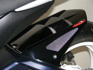 Abrazador trasero Suzuki GSXR600 11-18 negro brillante plata malla - Powerbronze - Imagen 1 de 2