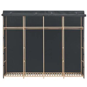 Kleiderschrank Grau 200 x 40 x 170 Stoff B0I7 - Bild 1 von 3