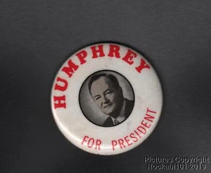 1968 North Dakota Humphrey for President Pin Pinback Button - Picture 1 of 2
