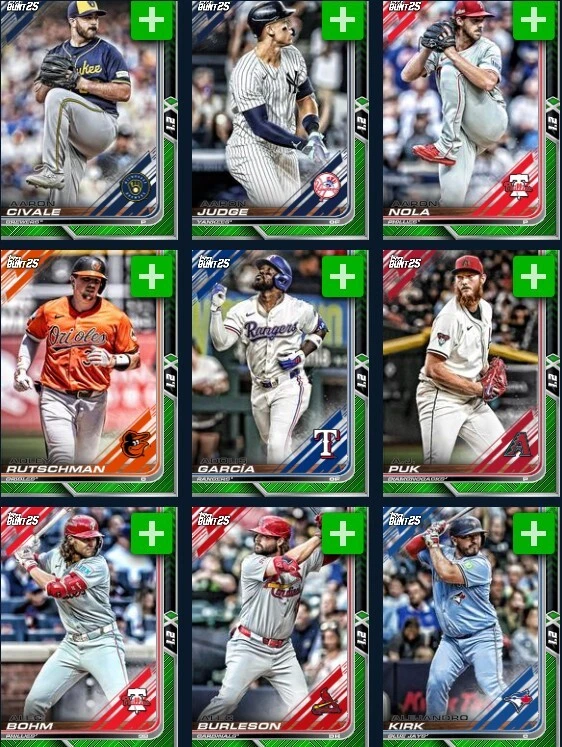 [DIGITAL] Topps Bunt - 2025 Base 25 S1 - Tier 2 Green (5x) - A to J - Pick - Image 1 of 1