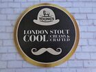 Vintage Beer Coaster ~ YOUNG'S Brewery London Stout ~ london, ENGLAND CLOSED
