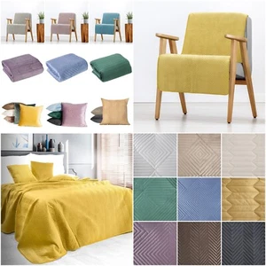 Tagesdecke Sesseldecke Sofadecke Überwurf Bettüberwurf Steppdecke Samt Velvet - Bild 1 von 105