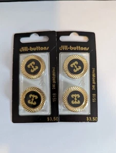 Dill Buttons (1518) Lot Of 2. Made In Germany. 24k Gold Plated. - Picture 1 of 1