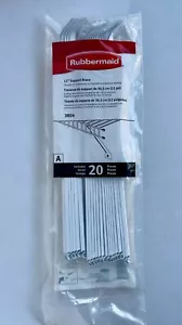 NEU 20er-Pack Rubbermaid 12" Regal Regal Drahtregal Stützstreben, weiß, 3R04 - Bild 1 von 6