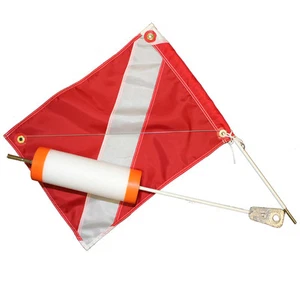 Flotador de espuma de buceo JCS con bandera de nailon 20x24 con endurecedor de alambre, tapas naranjas - Imagen 1 de 1