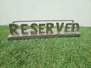 Reservierte Tischplatte Deko Aluminium Reserviertes Schild Wohndeko Sammlerstücke - Bild 1 von 5