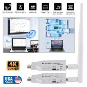2024 5G Wireless HDMI Transmitter Receiver Extender Kits TV Video Audio Adapter. - Picture 1 of 21