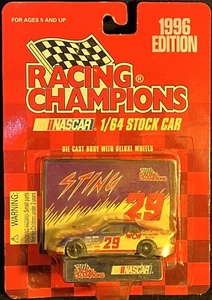 RACING CHAMPIONS 1996 Edition NASCAR STING WCW Wrestling #29 Diecast Car on Card - Picture 1 of 2