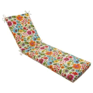 Floral 23 x 30 Outdoor Chaise Lounge Cushion in Blue/Purple Gregoire - Picture 1 of 5
