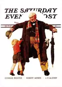 Sabato sera posta 25 gennaio 1936 Norman Rockwell copertina stampa artistica grande momento - Foto 1 di 2