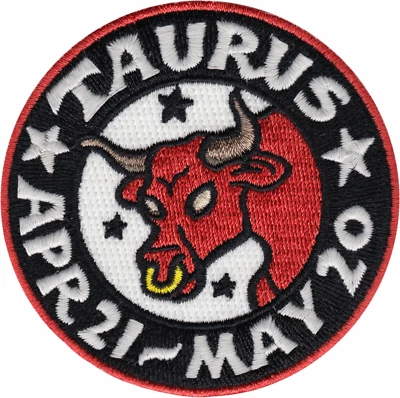 Patch - Taurus Bull Zodiac Astrology Zoltan GLOW IN THE DARK 3" Iron On 110081 - Image 1 of 3