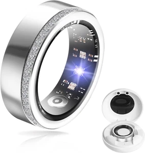 Health Tracker Smart Ring Men Women-Ip68 Waterproof Sleep Tracker (Size #7). - Picture 1 of 12