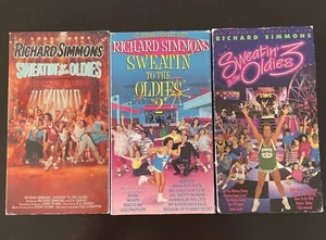 Richard Simmons Sweatin' To The Oldies 1, 2, 3 VHS Lot - Bild 1 von 2