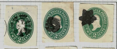 Collection Fancy Cancels STAR RADIAL ETC 3 Cent Washington Postal Corner US F25 - Image 1 of 3