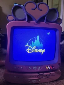 Disney Princess Pink 13" CRT TV Model DT1350-P & DVD Player DVD205OP NO REMOTE - Picture 1 of 19