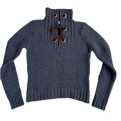 Suéter grande con cordones Y2K Vintage Bulldog BDG GARANTIZADO mezcla de lana resistente para mujer Foto 1 de 4