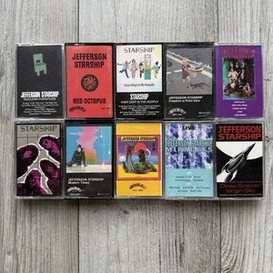 10x JEFFERSON STARSHIP Cassette Tape Lot: Rare Spitfire Red Octopus Knee Deep - Picture 1 of 3