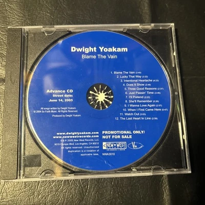 Dwight Yoakam Blame the Vain - advanced CD full album promo disc NWO3010 RARE Foto 1 de 3