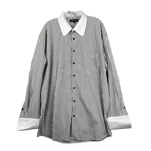 Avanti Uomo Striped Button Down Shirt Contrast Collar Cuffs Mens 16.5 36/37 - Picture 1 of 3