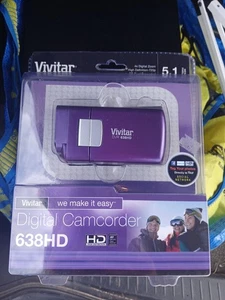 Vivitar DVR 638HD Digital Camcorder Video Camera Purple new - Picture 1 of 4