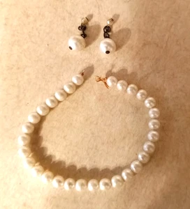 Headvase Jewelry Only, Pearl Necklace & Earrings Napcoware, Japan, 1950's - Picture 1 of 3