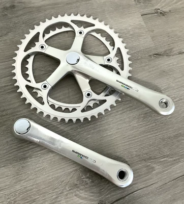 SHIMANO 600 ULTEGRA CRANKSET DOUBLE 52-42 TOOTH 170 MM ARMS 6400 6, 7, 8 SPEED - Image 1 of 4