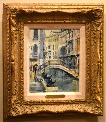 Litografía enmarcada al aire libre Thomas Kinkade Canal de Venecia S/N 29/1250 pintura Foto 1 de 4