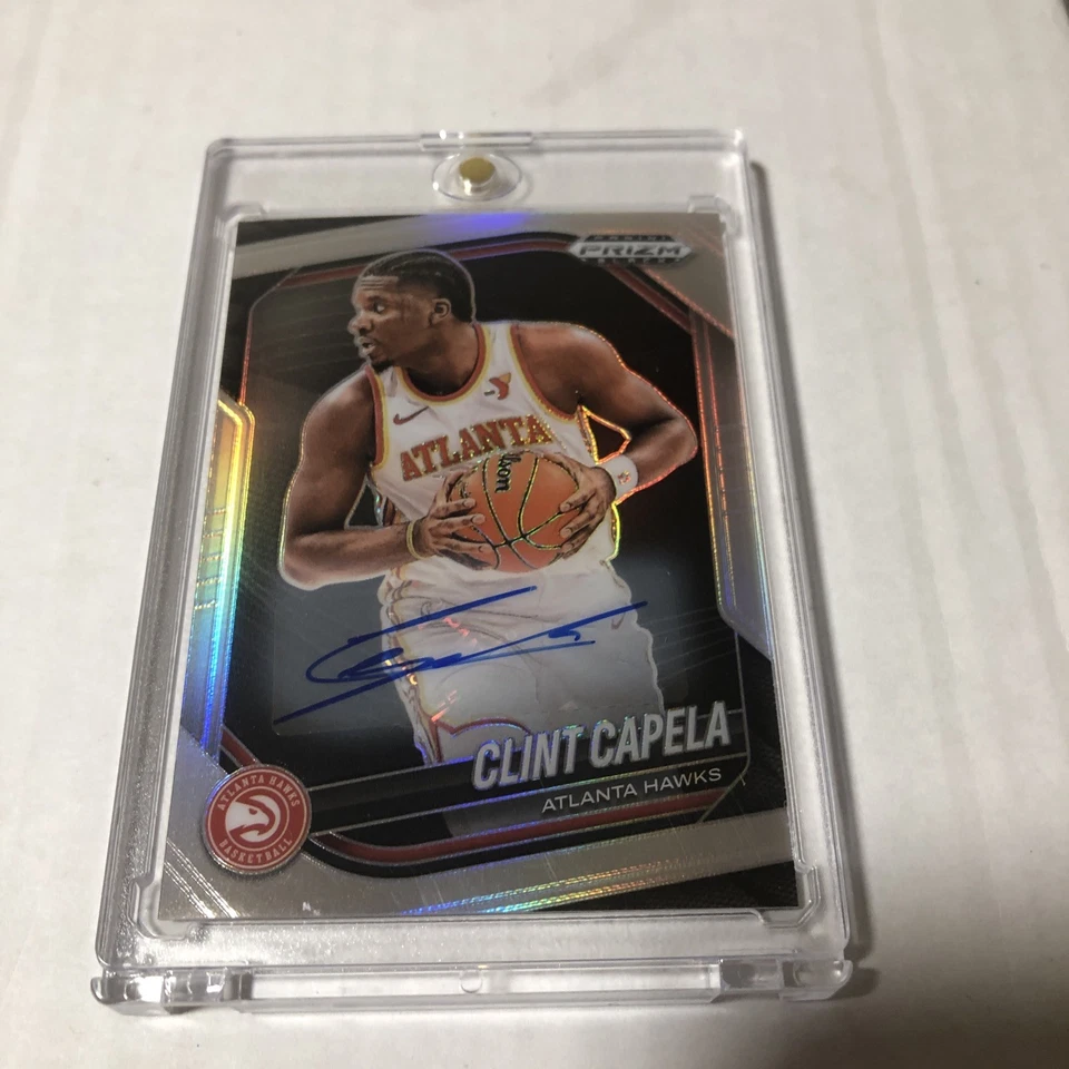 Clint Capela 2024-25 Panini Prizm Black - Silver Prizm Auto #178 - Hawks - Image 1 of 1