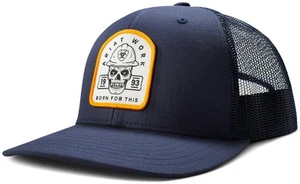 Ariat Western Mens Cap Baseball Hat Born For This Patch Navy Blue A290001903 - Picture 1 of 2