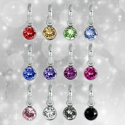 Damen Ohrringe Edelstahl Creolen glitzernde Zirkonias Farbwahl Amello ESOS02X - Bild 1 von 4