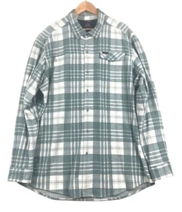 ATG Wrangler Herren 2XT grün & weiß kariert Flanell Langarm normale Passform - Bild 1 von 12