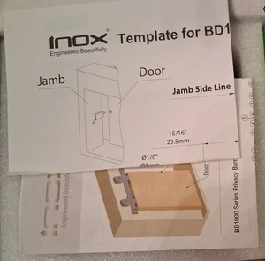 INOX BD1022-19G, bloqueo de privacidad de montaje en jamba de superficie, negro grafito - Imagen 1 de 7