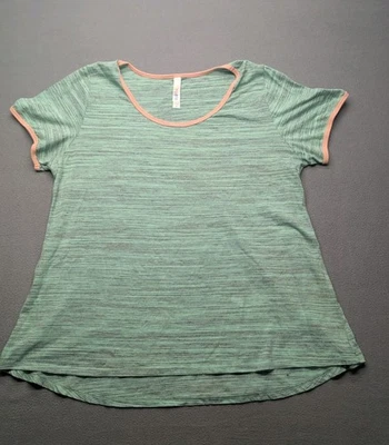 LuLaRoe Woman’s Classic T Size 2XL Shirt Mint Green Heathered  Fit Sz  20-22 - Image 1 of 4