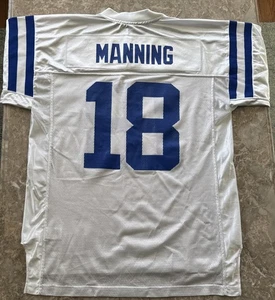 CAMISETA DE PAYTON MANNING INDIANAPOLIS COLTS #18-TALLA. L-BLANCO REEBOK ONFIELD-EXCELENTE - Imagen 1 de 18