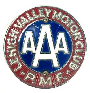 Rzadka vintage AAA Lehigh valley motor club plakietka kratka klasyczna maskotka samochodowa 