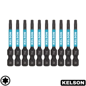Brocas de destornillador de impacto estrella T15 Torx 50 mm magnéticas 1/4" universales KELSON - Imagen 1 de 13