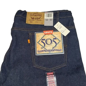 Vintage Levi’s 505 Orange Tab 42 x 30 Neu mit Etikett Deadstock Blue Jeans Made in USA Regular Fit - Bild 1 von 9