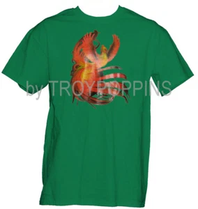 1-MAGLIETTA STAMPATA GRAFICA PHOENIX ANTICA MITICA SELVAGGIA PARADISO BIRD GEAR - Foto 1 di 6