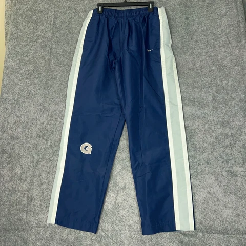 Georgetown Hoyas Mens Pants Large Nike Navy Gray Snap Away Sides NCAA Basketball Cover