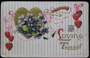 Vintage Valentinstag -1918 - geschrieben aber nicht gepostet - geprägt - Bild 1 von 2