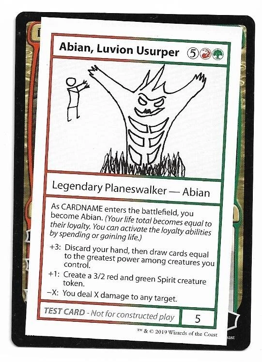 MTG: *ABIAN, LUVION USURPER (TEST CARD)* - Mystery Booster - Magic the Gathering - Image 1 of 1