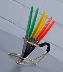 Juego de 6 cuchillos de fruta Fruit Knive en soporte inoxidable era rockabilly vintage (1) - Imagen 1 de 13