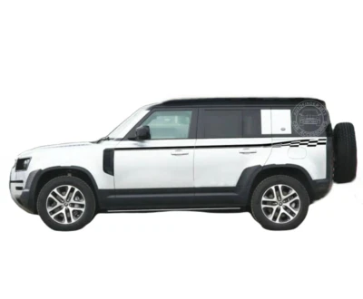 Calcomanías gráficas de coche con rayas de línea de cintura para Land Rover Defender puerta lateral Foto 1 de 3