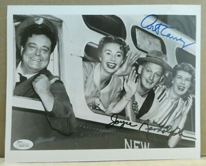 Art Carney Joyce Randolph Signed 8x10 Honeymooners Photo w/ JSA Sticker No Card