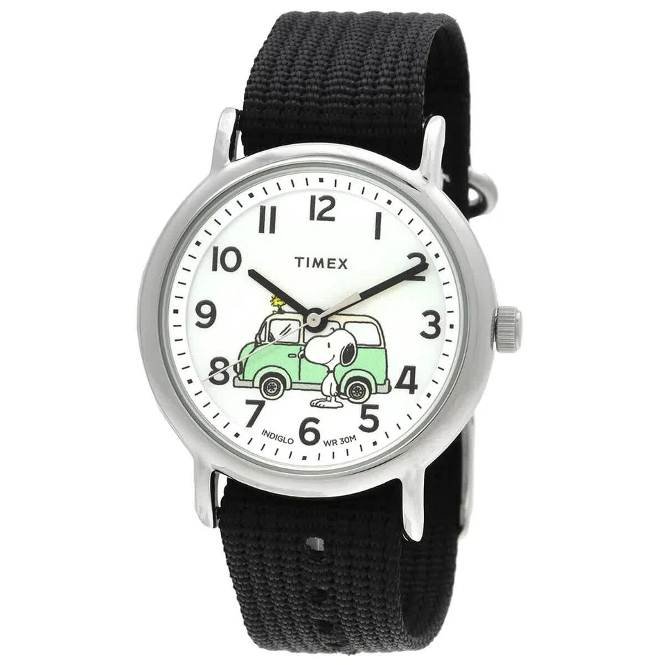 Timex TW2Y11800, Peanuts-Snoopy Weekender Watch, Nylon Strap, Indiglo, NEW - Image 1 of 1